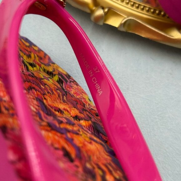 🆕 KURT GEIGER LDN 🧿 X MATTHEW WILLIAMSON NWOB Pink Kensington Flipflop, Sz 7 - Picture 13 of 13